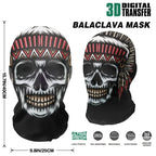 Full Face Skull Animal Mask – Breathable Mesh Headgear for Halloween Cosplay