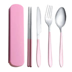 Portable Stainless Steel Cutlery Set – Durable Flatware for Camping and Travel