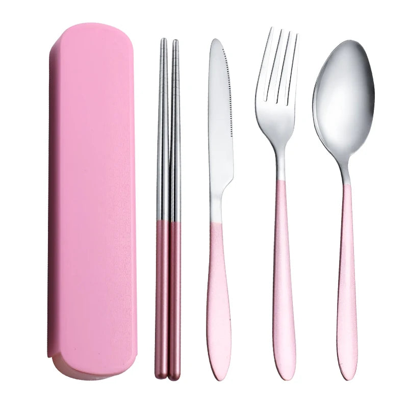 Portable Stainless Steel Cutlery Set – Durable Flatware for Camping and Travel