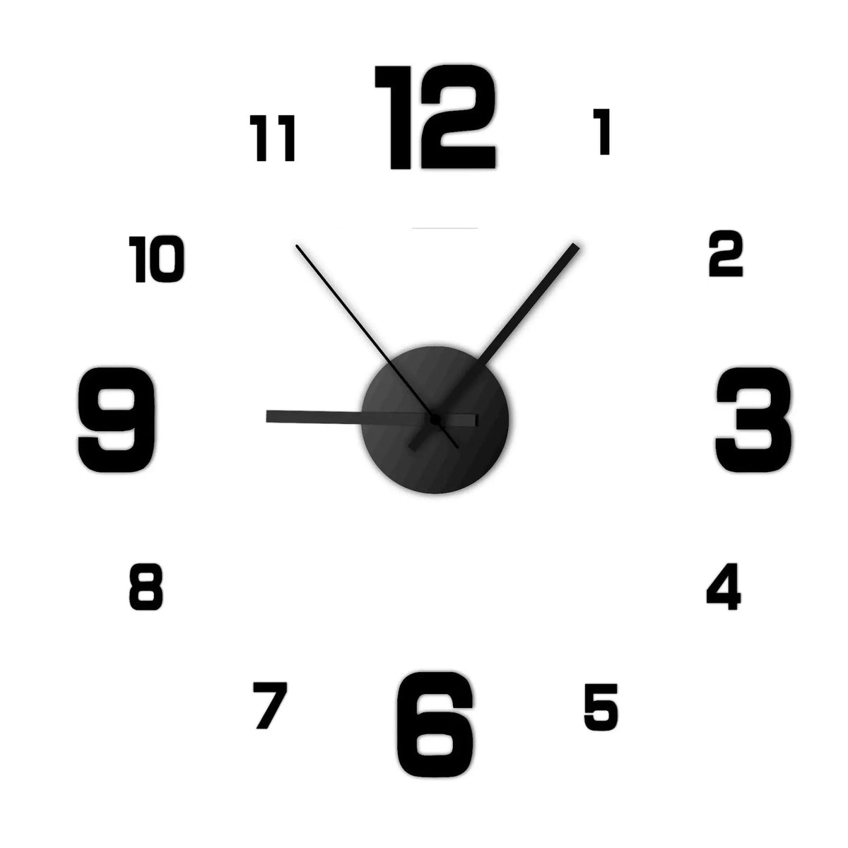 Frameless DIY Wall Clock – Modern Silent Decal for Home and Office Decor