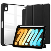Acrylic Flip Tablet Case for iPad Mini 6 and 7 – Protective Cover with Pencil Holder