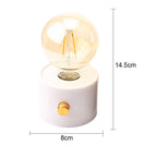 Retro LED Battery Powered Bulb Lamp – Portable Desktop Light for Bedroom Decor