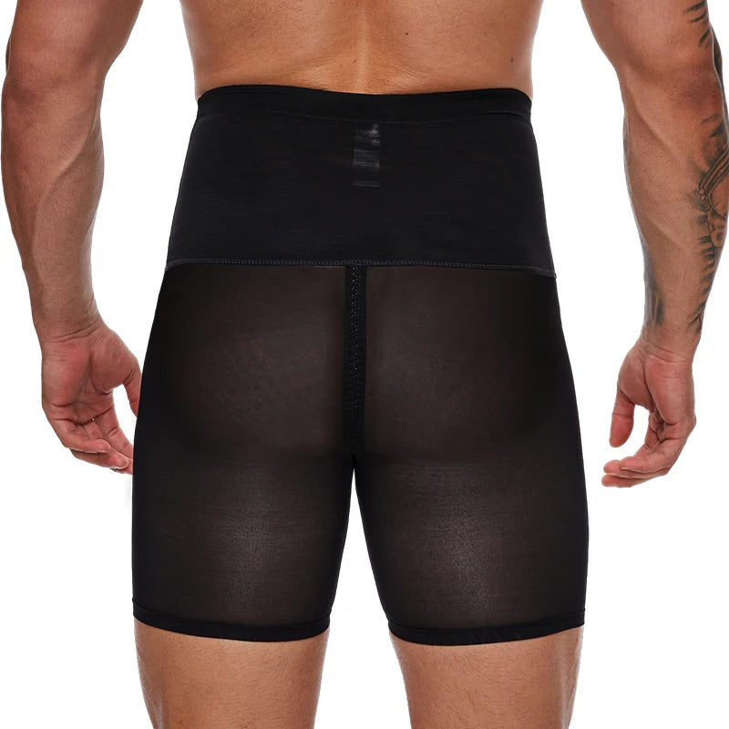 Compression Waist Trainer Shorts – Slimming Body Shaper for Men