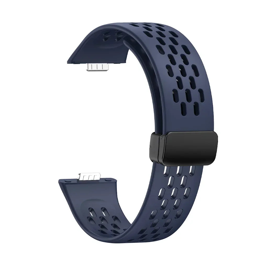 Magnetic Silicone Watch Strap – Breathable Sports Band for Huawei Watch Fit