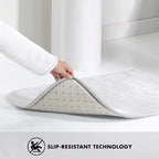 Abstract Marble Bath Mat Set – Geometric Non-slip Rugs for Bathroom Decor
