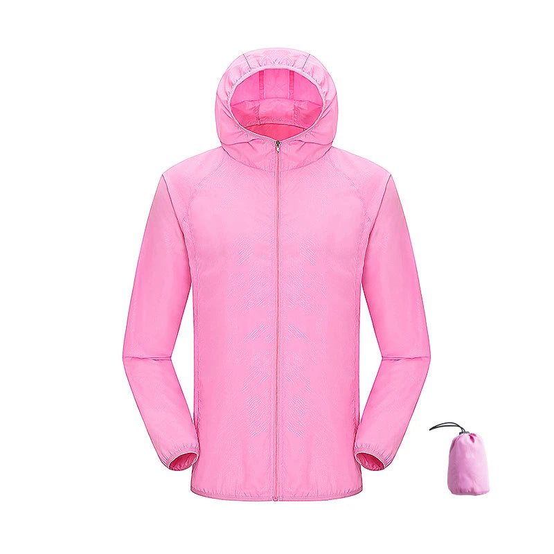 Waterproof Hiking Jacket – Unisex Quick Dry Windbreaker for Outdoor Trekking