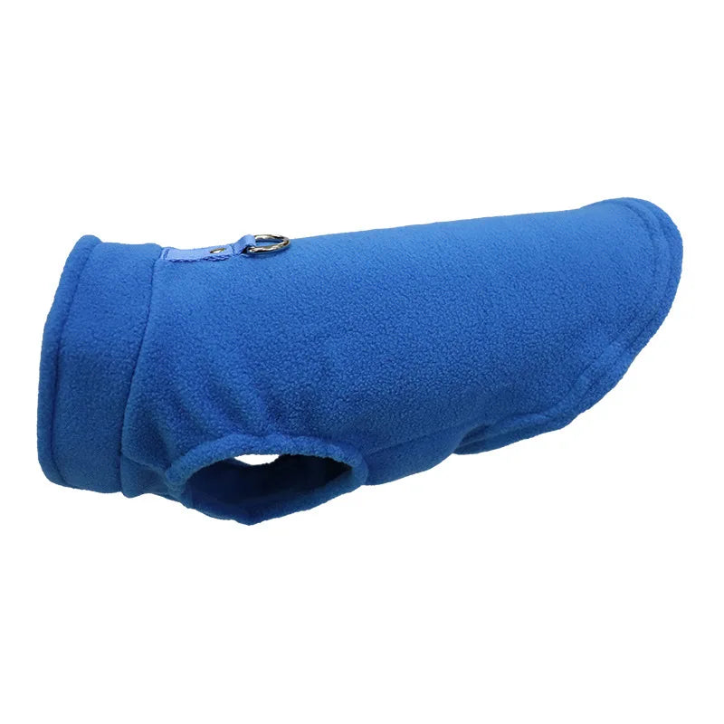 Fleece Dog Sweater with D-Ring – Soft Winter Warmth for Small Pets
