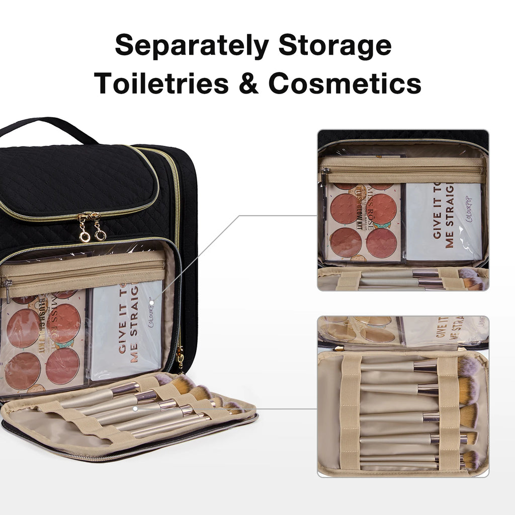 Water-Resistant Makeup Bag – Large Capacity Travel Organizer for Cosmetics