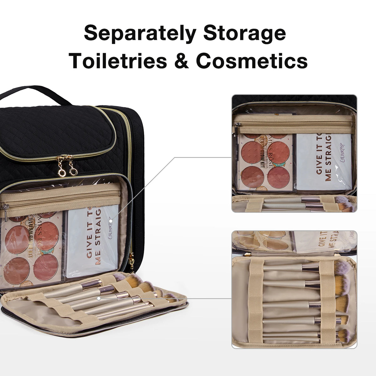 Water-Resistant Makeup Bag – Large Capacity Travel Organizer for Cosmetics