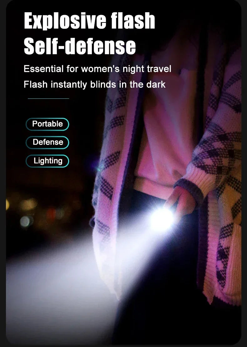 Rechargeable LED Flashlight – High-Lumen USB Torch for Camping and Hiking