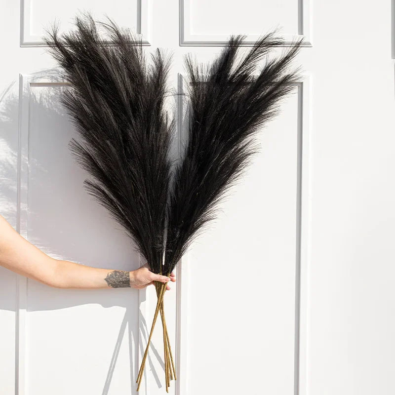 Artificial Pampas Grass – 39 Inch Faux Reed Stems for Boho Home Wedding Decor