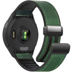 Magnetic Hybrid Watch Band – Leather and Silicone Strap for Garmin Sport