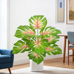 Artificial Monstera Plant – 104cm Plastic Palm Tree for Home Office Decor