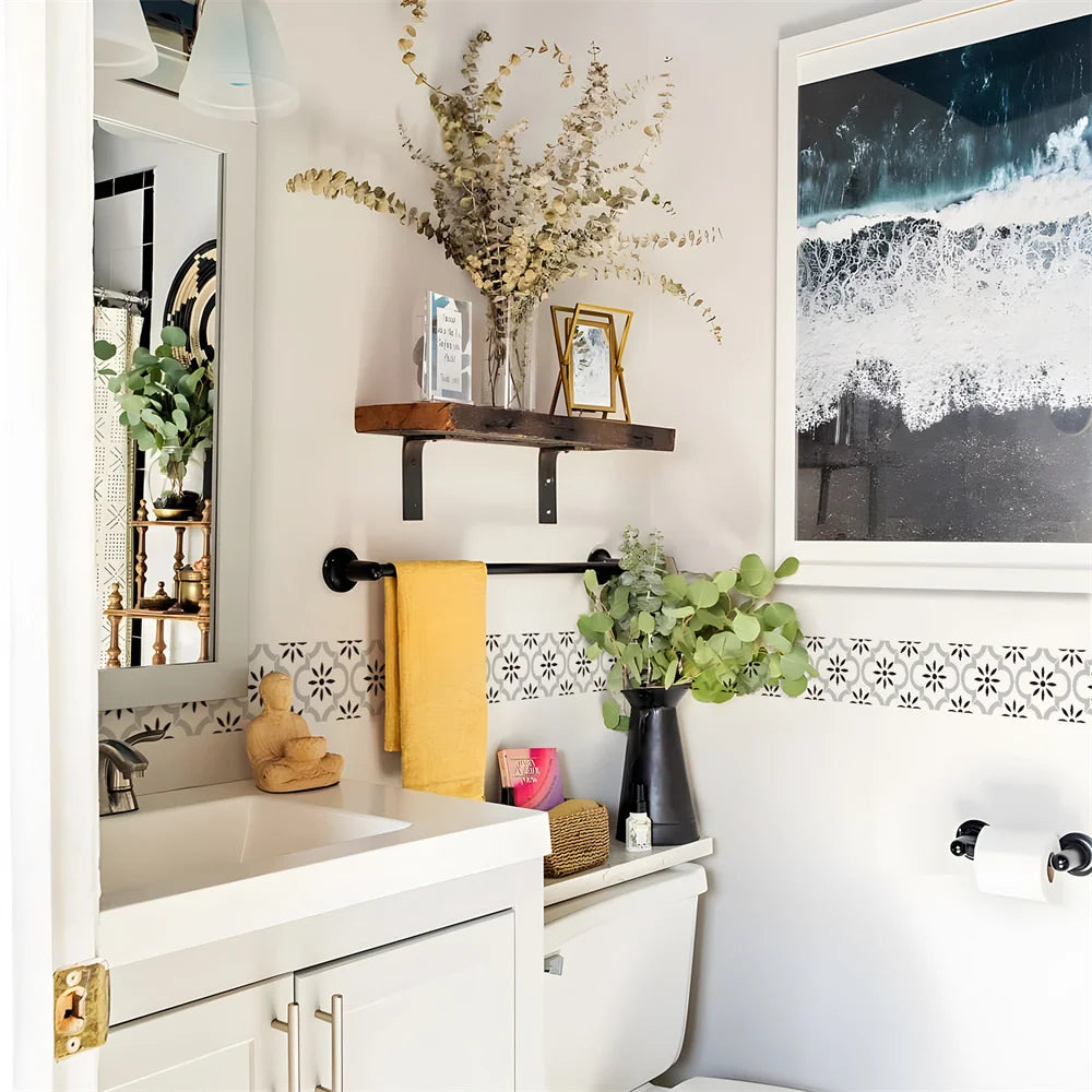 Self-Adhesive Waist Line Stickers – Waterproof Border Mural for Kitchen Decor