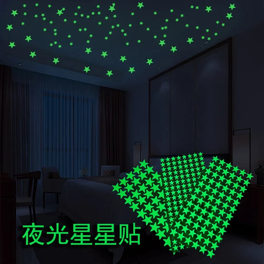 Glow in the Dark Wall Decals – Luminous Dots and Stars for Kids Bedroom Decor