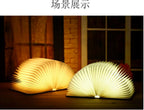 Wooden Book Lamp – Folding RGB LED Night Light for Bedroom Decor Kids Gift