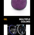 Crystal Rhinestone Steering Wheel Cover – Sparkling Auto Interior Decoration