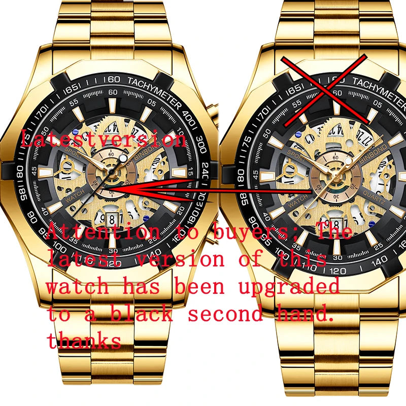 Stainless Steel Quartz Watch – Waterproof Luminous Calendar for Business Men