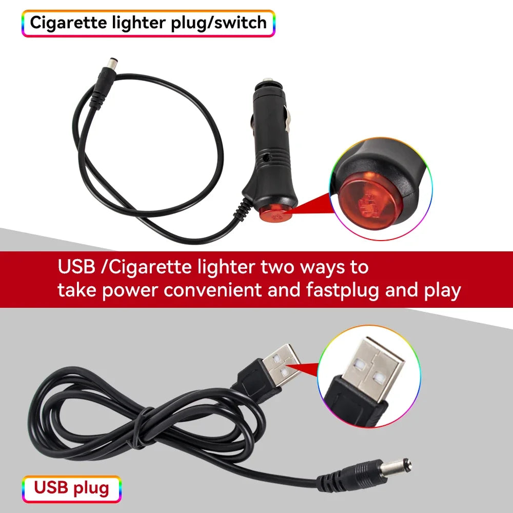 RGB LED Car Interior Light – Wireless Music Control for Auto Atmosphere
