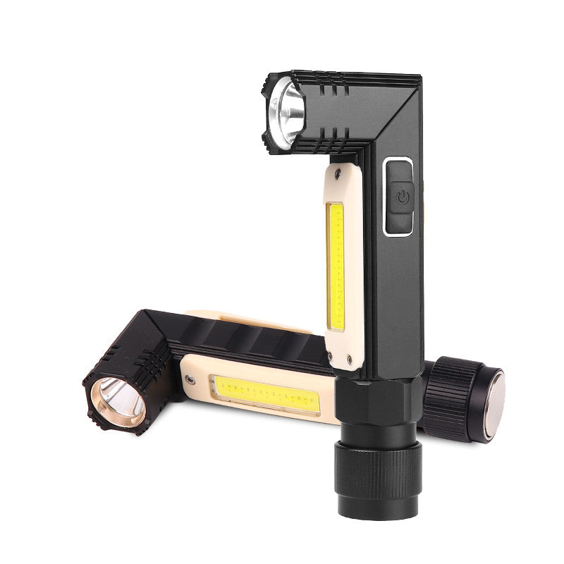 Rechargeable LED Work Light – Magnetic COB Flashlight for Outdoor Repairs
