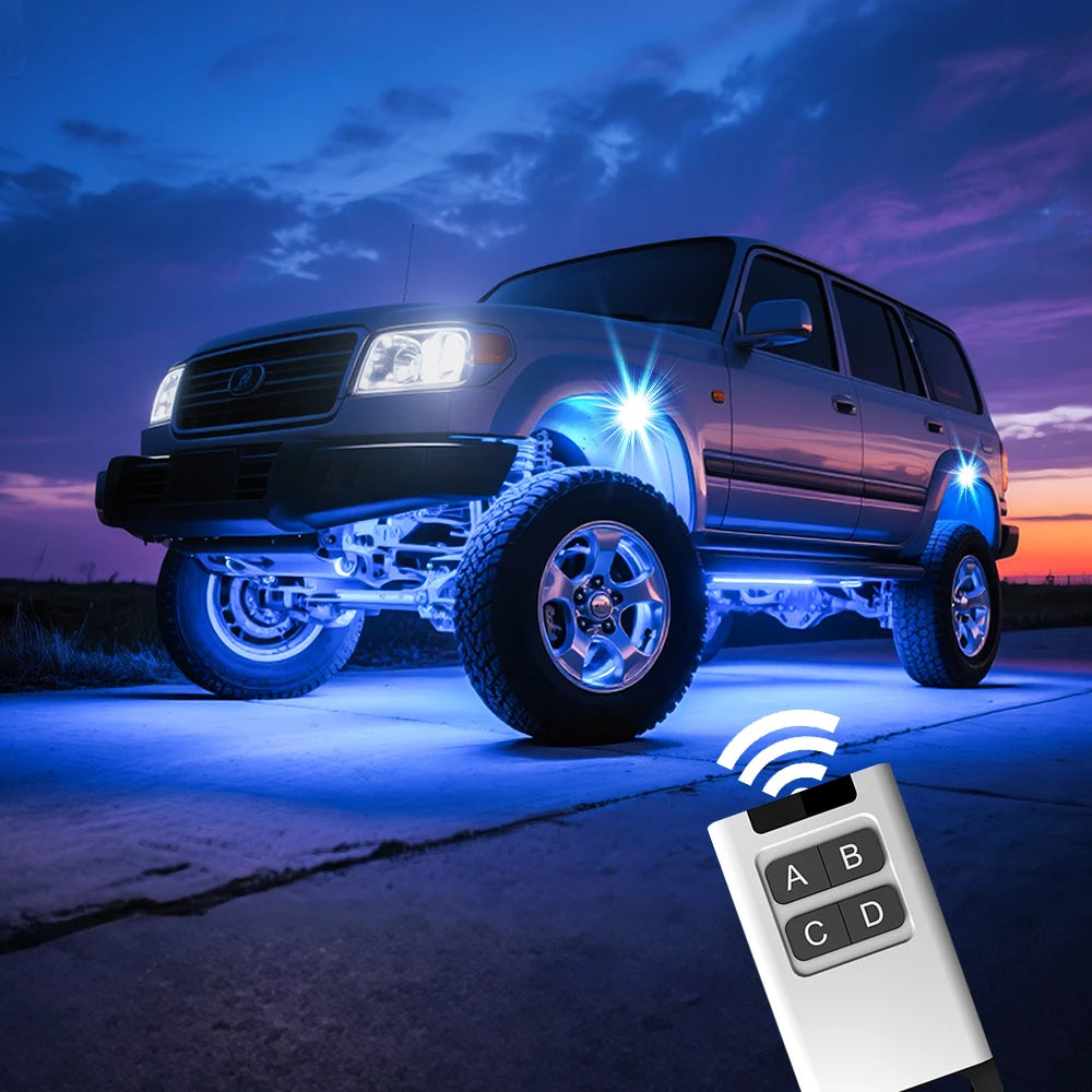 RGB LED Underglow Chassis Lights – Waterproof Exterior Decoration for Off-Road Trucks