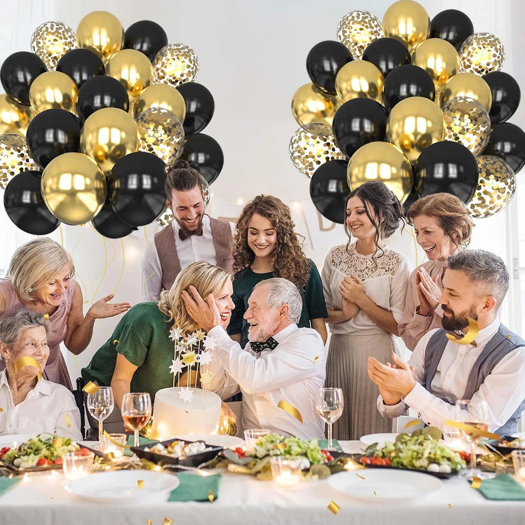 Metallic Pearl and Confetti Balloons – Decorative Latex Set for Party Events