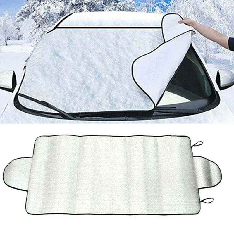 Universal Windshield Sunshade – 150x70cm Snow and Ice Cover for Winter Summer