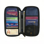 Zipped Oxford Passport Wallet – Travel Document Organizer for Men and Women