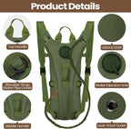 Waterproof Nylon Hydration Backpack – 3L Water Bladder for Hiking and Cycling