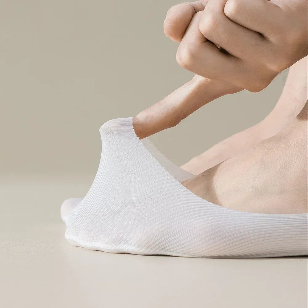 Men's Low Cut No Show Socks – Breathable Silicone Non-Slip for Daily Wear