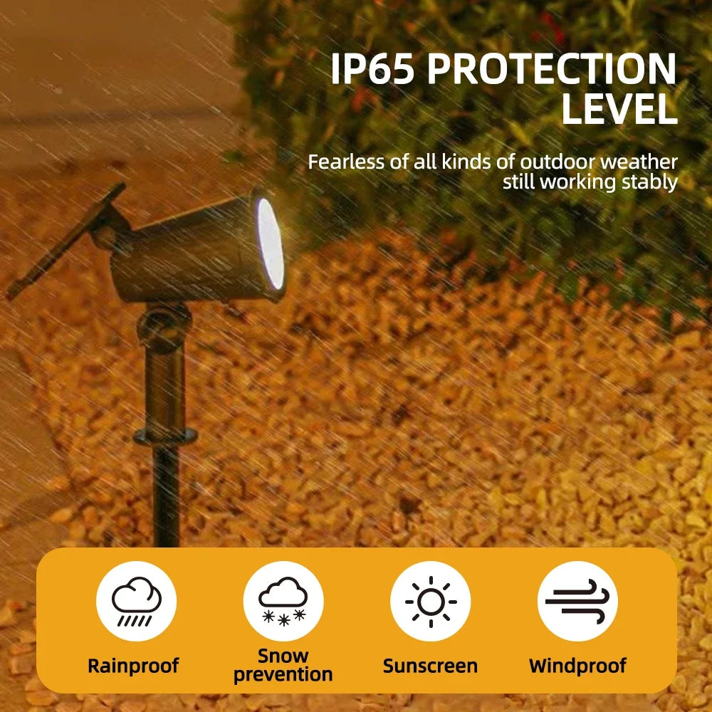 RGB Solar LED Spotlights – Waterproof Landscape Lighting for Garden Yard