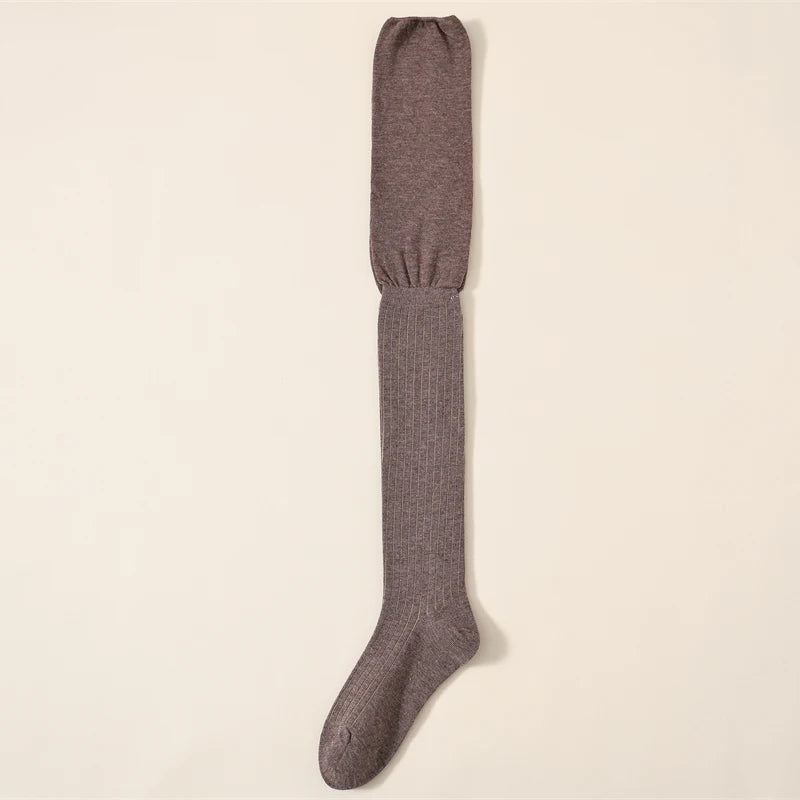 Thigh High Socks – Solid Color Japanese Style for Casual Women Fashion