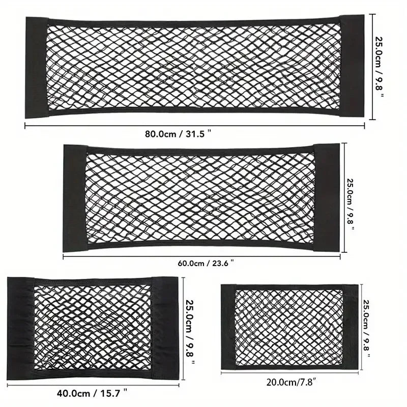 Car Trunk Storage Net – Elastic Mesh Organizer for Cargo and Safety