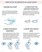 Color Contact Lenses – Natural 14.5mm Big Black and Brown Pupils for Beauty Makeup