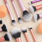 Synthetic Makeup Brush Set – Soft Cosmetic Tools for Foundation and Eyeshadow