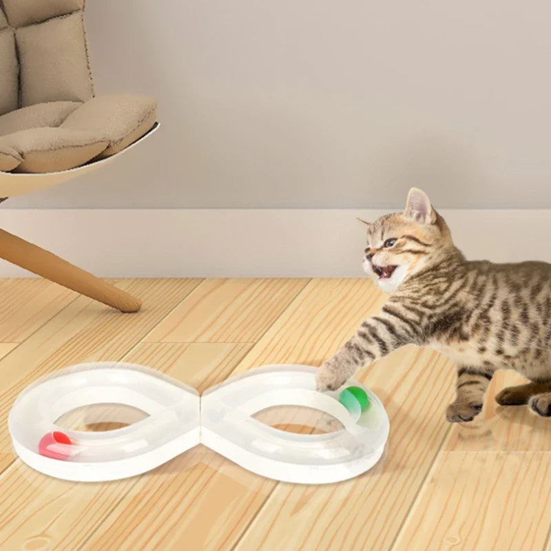 Interactive Cat Toy Set – Turntable and Tunnel for Indoor Exercise