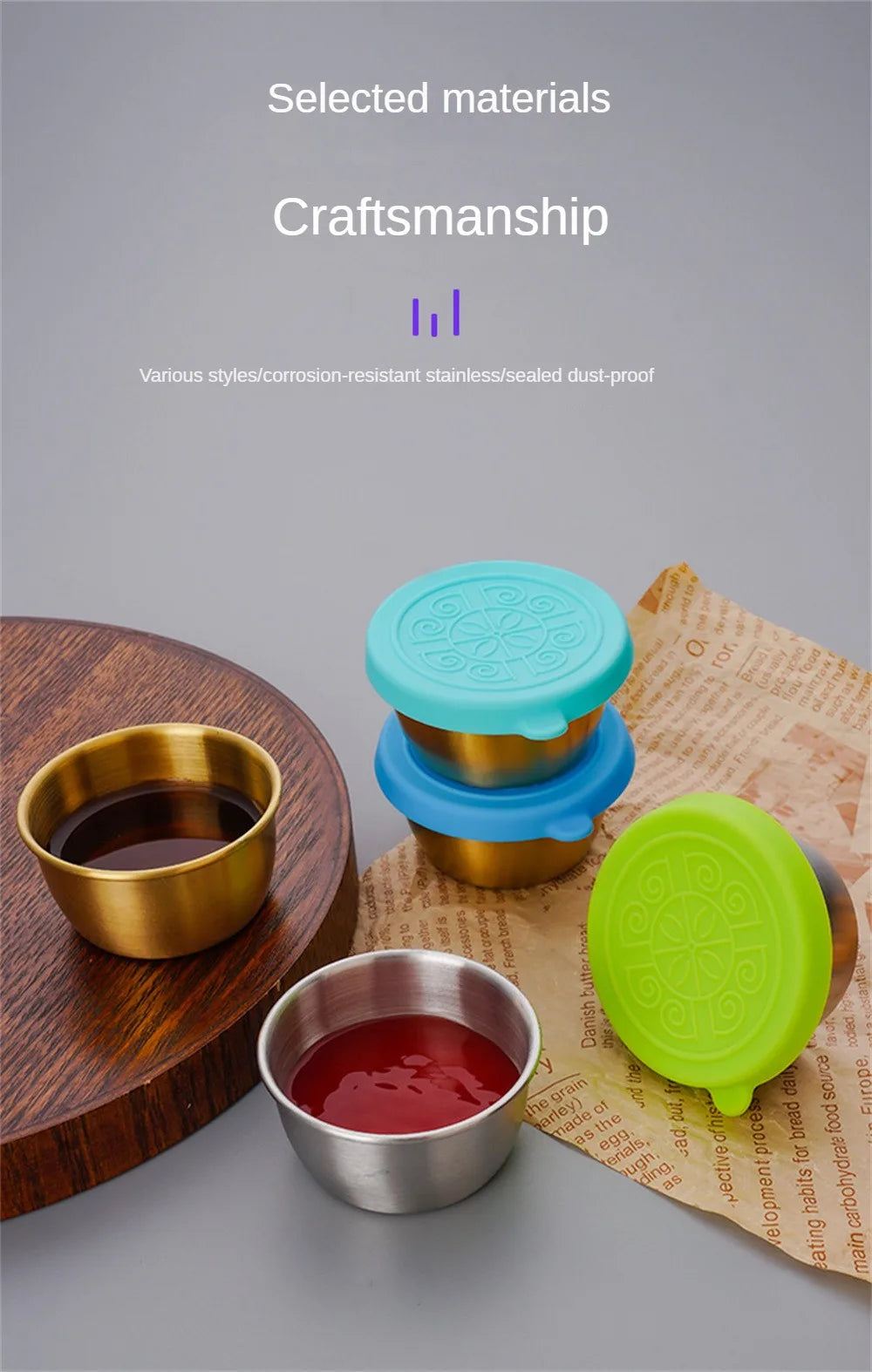 Leakproof Sauce Cups – Portable Dressing Containers for Lunch and Travel