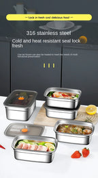 316 Stainless Steel Bento Box – Leak-Proof Food Container for Camping Lunch