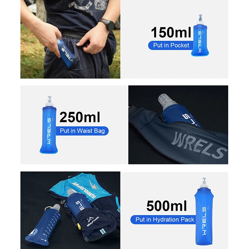 Collapsible TPU Water Bottle – BPA-Free Soft Flask for Outdoor Sports