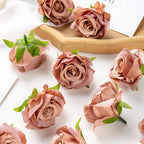 Artificial Silk Rose Heads – Decorative Flowers for Wedding Home Decor