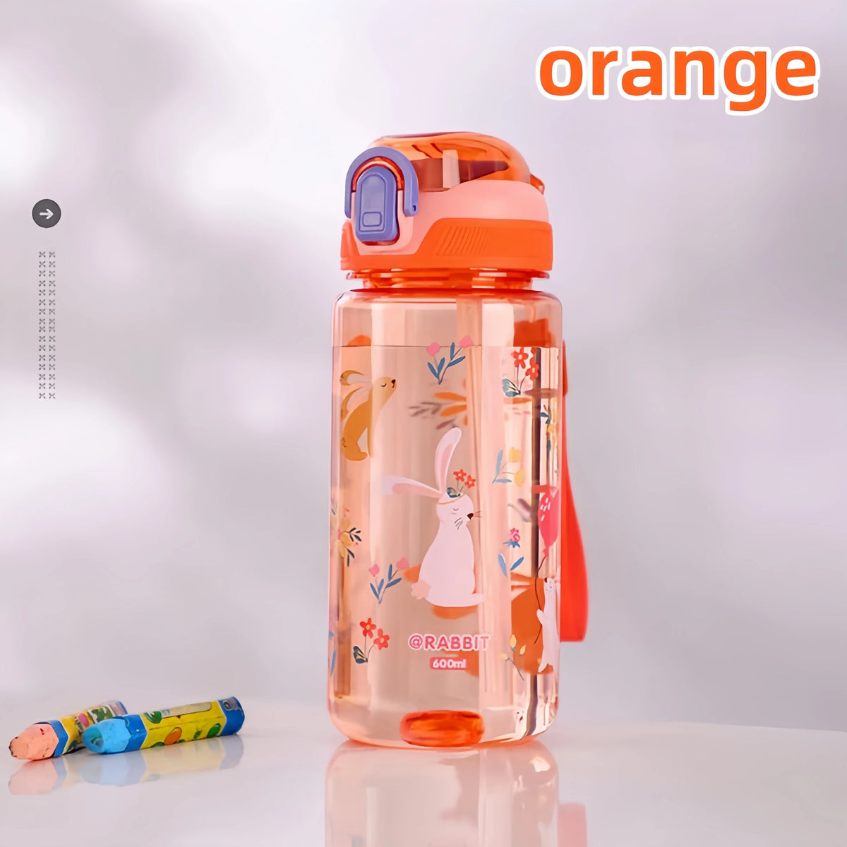 Dinosaur Plastic Water Bottle – 600ml Leakproof Sippy Cup for Kids
