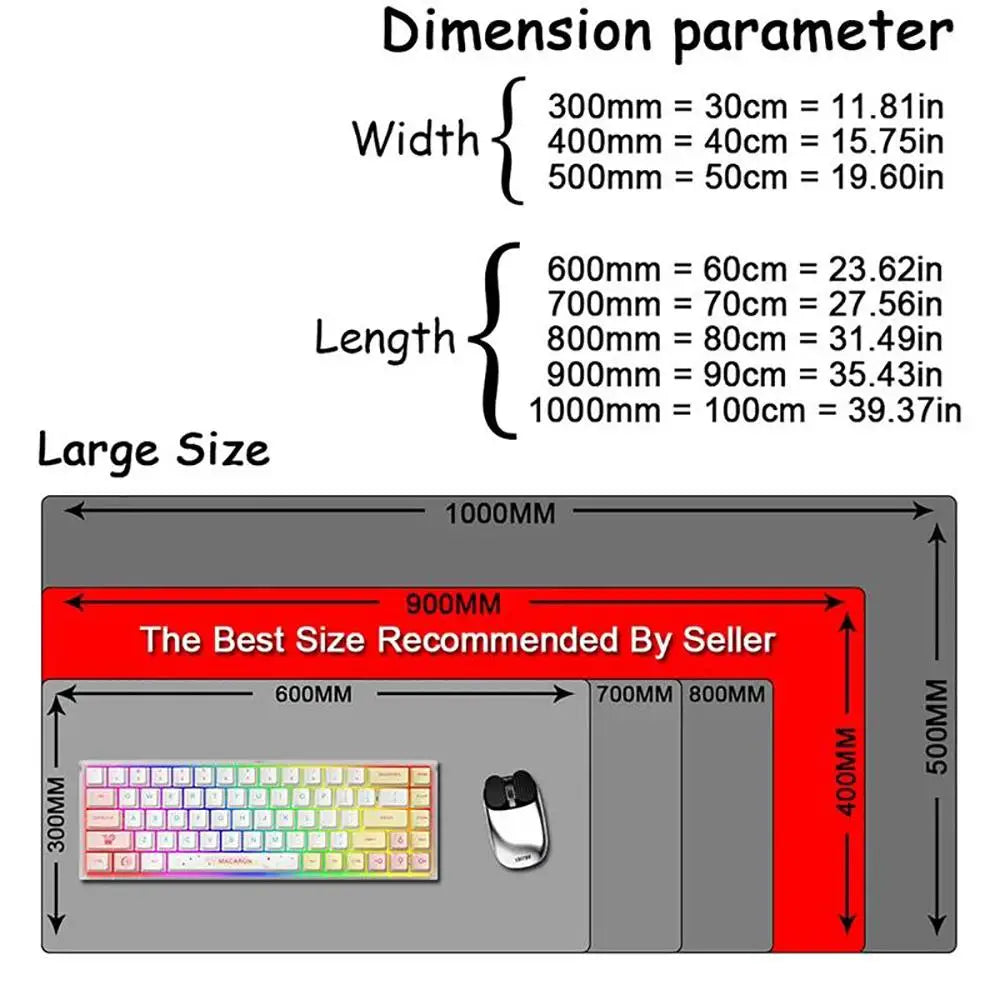 Large Gaming Mouse Pad – Non-Slip E-Sports Mat for Office and PC Setup