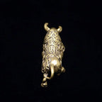 Brass Bull Statue – Solid Copper Animal Figurine for Wealth Home Decor