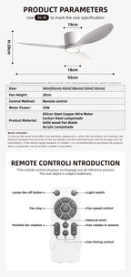 Inverter Ceiling Fan with Light – Silent Cooling for Bedroom and Office