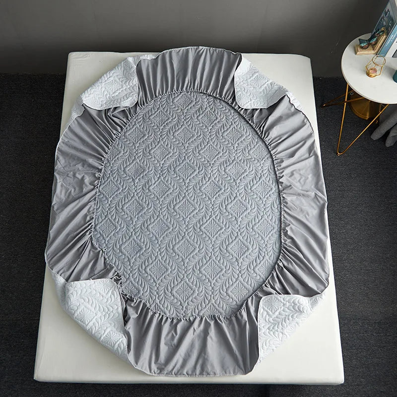 Quilted Waterproof Mattress Protector – Fitted Sheet for Bedding Protection