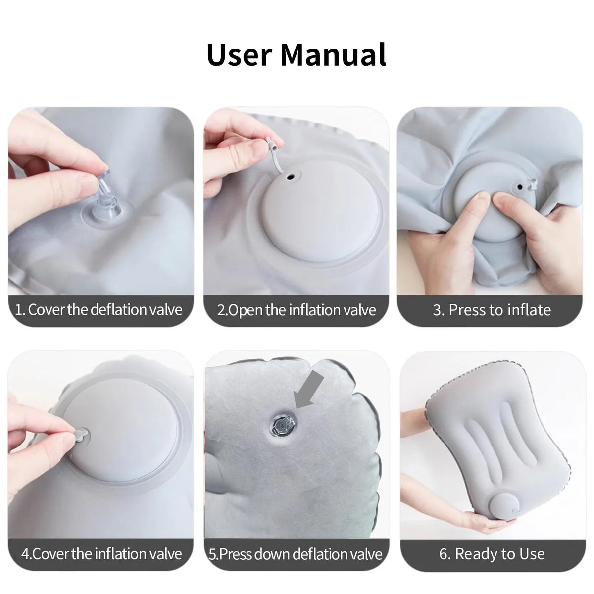 Inflatable Travel Pillow – Ergonomic Support for Camping and Car Comfort