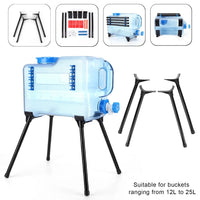 Folding Water Bucket Stand – Portable Metal Frame for Camping and Picnics