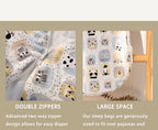 Bamboo Cotton Sleeping Bag – Warm Newborn Wearable Blanket for Winter Sleep