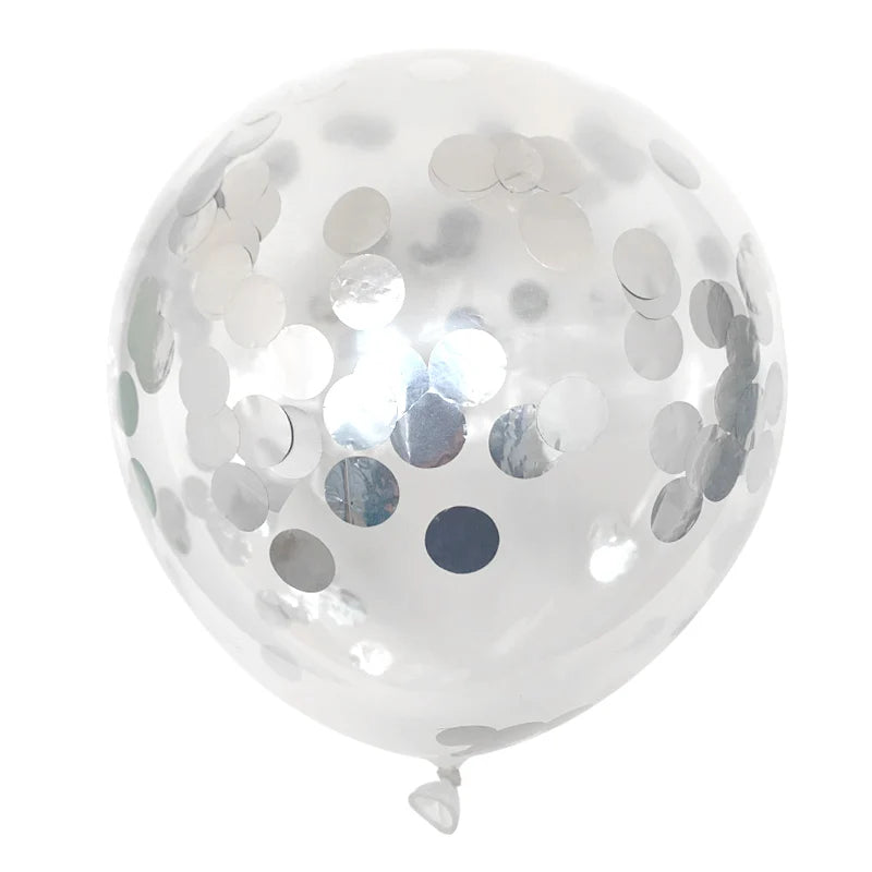 Gold Glitter Confetti Latex Balloons – 12 Inch Decor for Wedding Birthday Party
