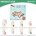 Christmas Enamel Stitch Markers – Alloy Crochet Charms for Knitting Projects